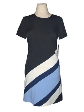 Karl Lagerfeld Black Colorblock Sheath Dress Sz 6 NWT Work Office Chic
